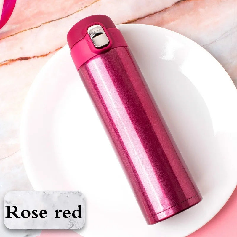 500ml Stainless Steel Vacuum Flask Thermos | Insulated Travel Bottle Vacuum Flask Thermos Axl rosered 500ml