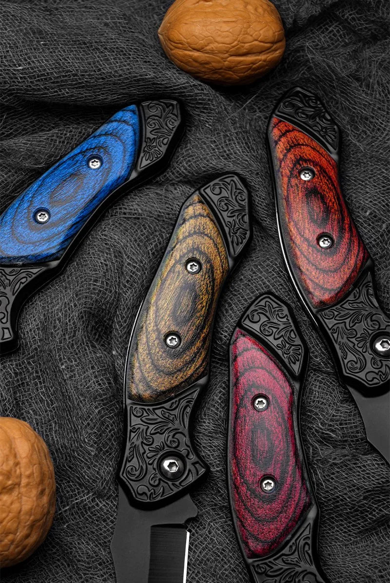 Folding Pocket Knife – Stainless Steel EDC Camping Outdoor Knife Folding Pocket Knife Axl