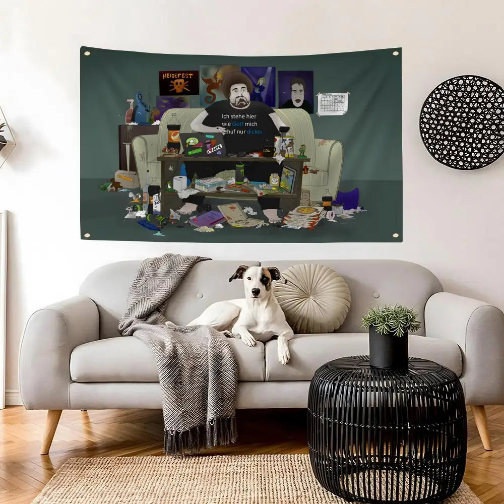 Drachenlord Fan Flag – Indoor & Outdoor Banner Wall Decor Decorative Fan Flag Axl