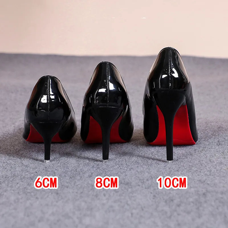 Women's Pointed Toe Stiletto Pumps | Patent Leather High Heels Stiletto Pumps Axl