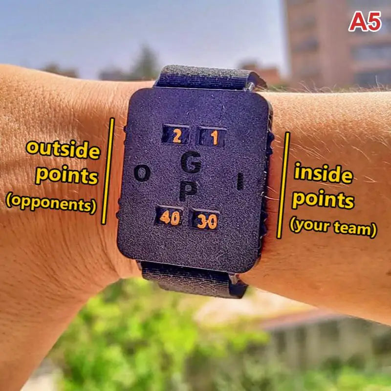 Match Score Tracker Wristband – Cricket Tennis Padel Scorer Sports Score Wristband Axl A5
