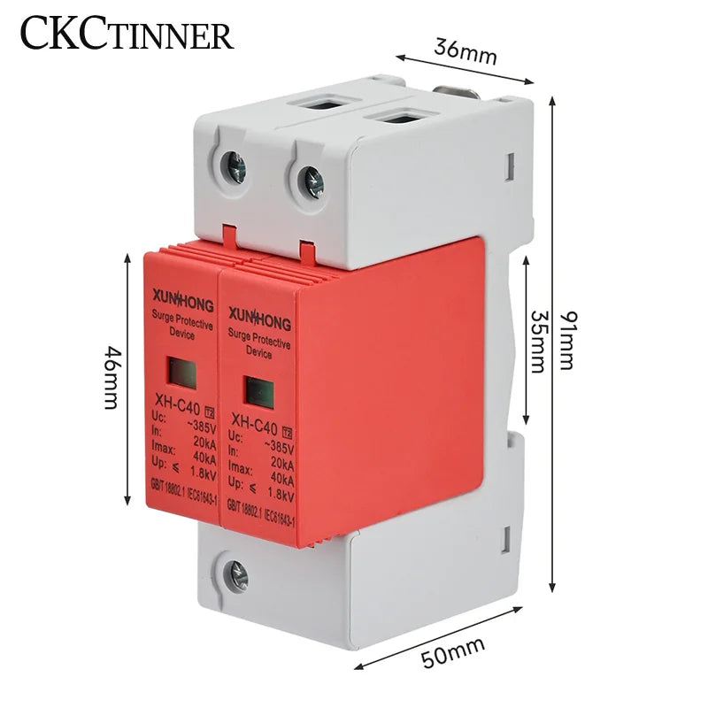 AC SPD Surge Protective Device 1–4 Pole 275V 385V 20–60KA Surge Protective Device Axl