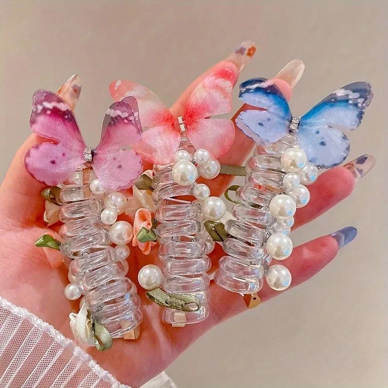 Mesh Butterfly Headbands for Girls – Floral Round Design Butterfly Headband Axl