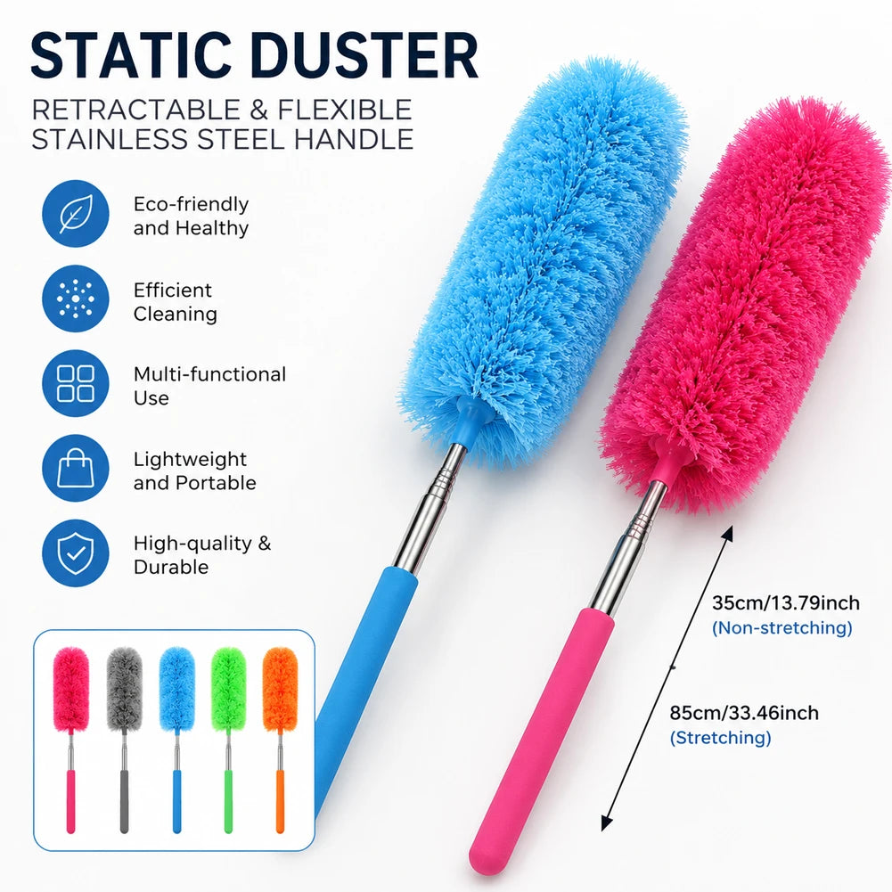 Extendable Electrostatic Feather Duster | Flexible Fiber Dust Remover Feather Duster Axl