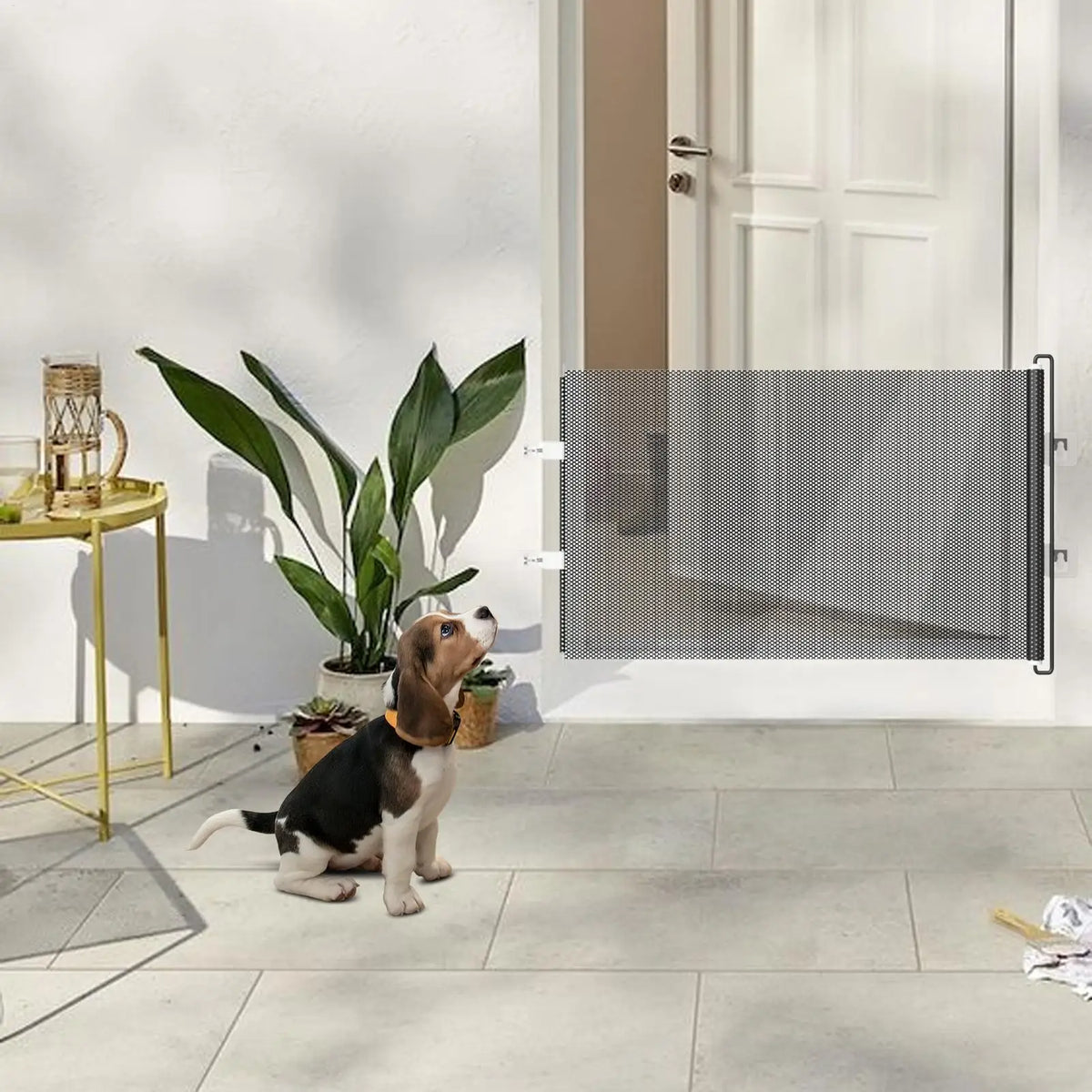 Retractable Pet Gate – Cat & Dog Safety Barrier | No-Drill Retractable Pet Gate Axl