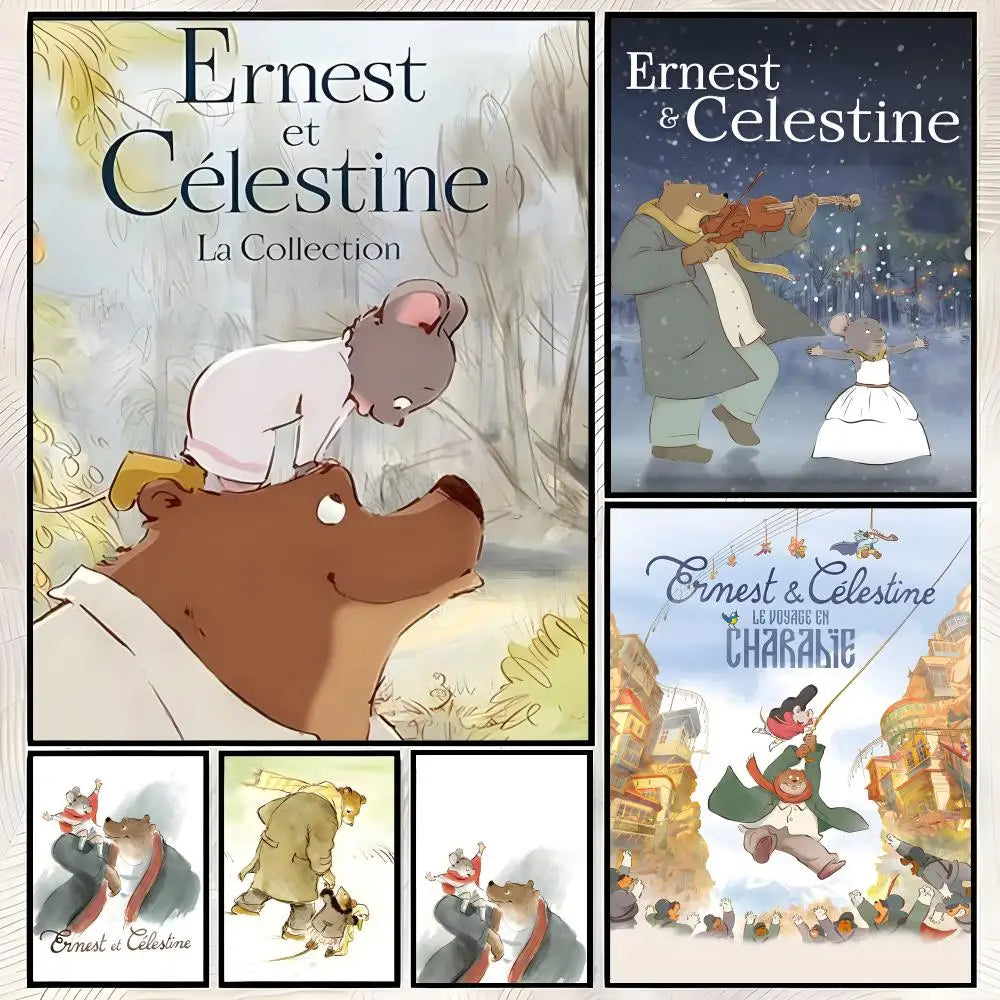 Ernest & Celestine HD PVC Self-Stick Wall Art Poster Wall Art Poster Axl