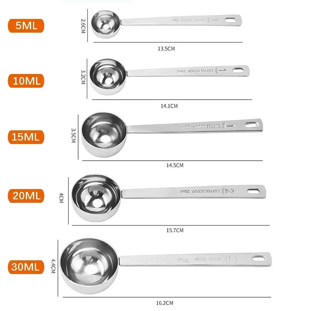 Stainless Steel Coffee Scoop Measuring Spoon 5–30ML Measuring Spoon Axl