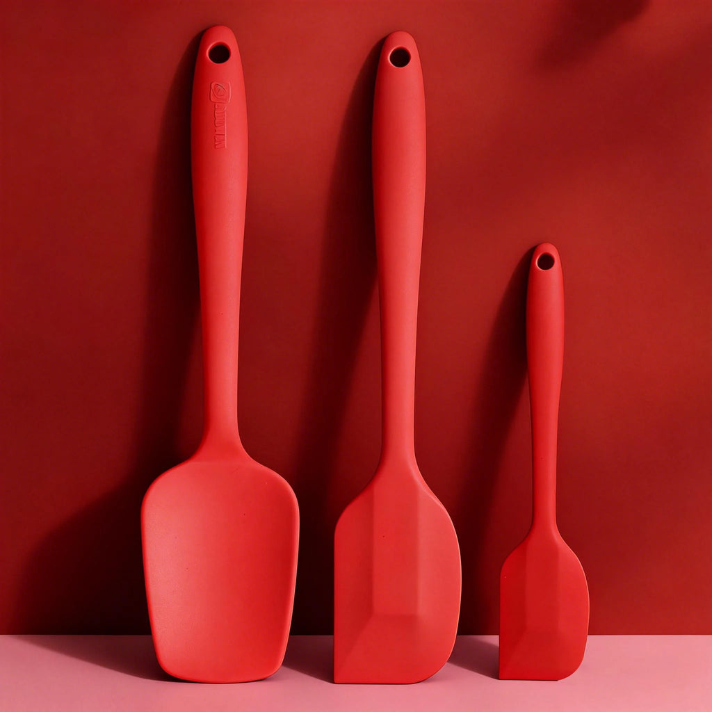 3-Piece Silicone Baking Spatula Set – Cake & Butter Tools Silicone Spatula Set Axl