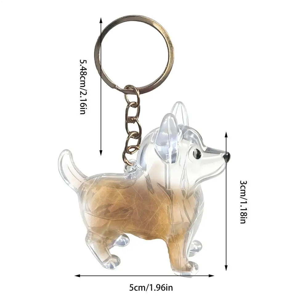 Pet Hair Keepsake Keychain – Dog Memorial Charm Container Keepsake Keychain Charm Axl C