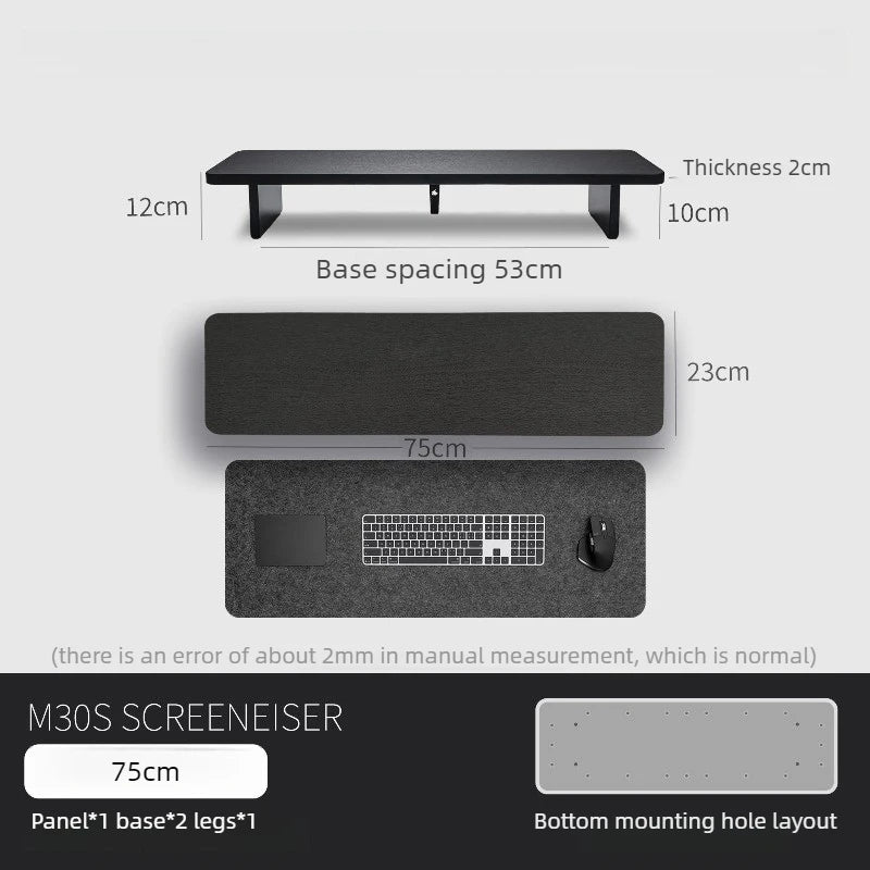 Monitor Stand Riser & Modular Wood Desk Organizer – M30S Monitor Stand Riser Axl Black 75CM