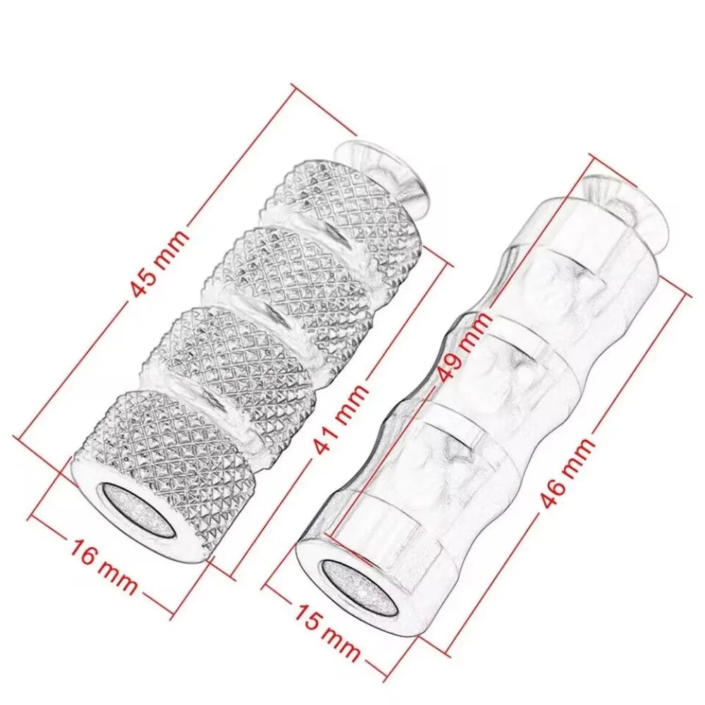 M6 CNC Aluminum Motorcycle Foot Pegs – Universal Rearset Pedal Motorcycle Foot Pegs Axl