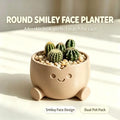 3D Printed Smiling Figure Mini Planter Pot | Cute Desk Décor Mini Planter Pot Axl A2