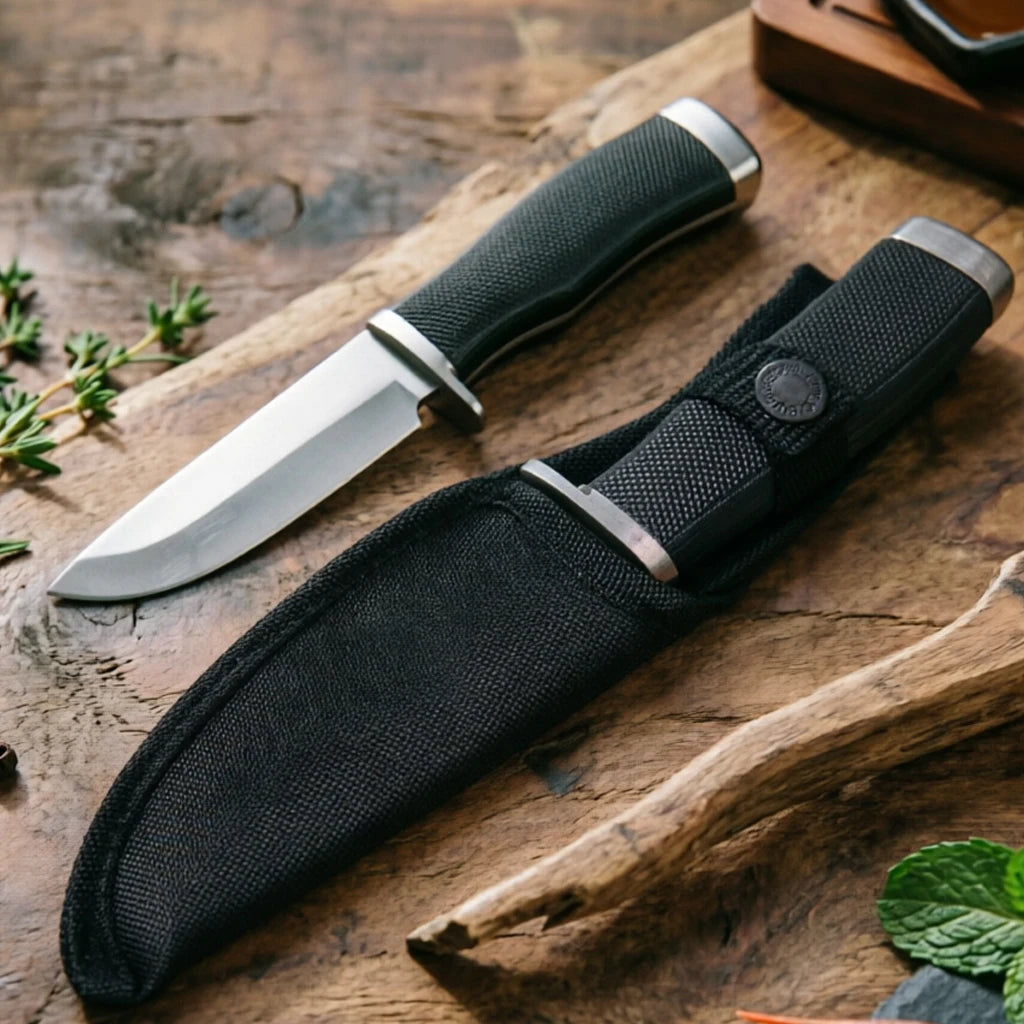 YRIDEFE Fixed Blade Knife – Stainless Steel Camping Hunting Fixed Blade Knife Axl 1pcs