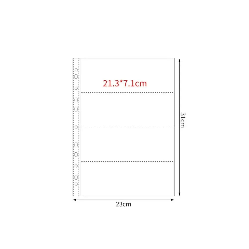 A4 Kpop Binder Refill Sheets – 10 Pc Multi-Pocket PP Sleeves Binder Refill Sleeves Axl Horizontal 4 grids