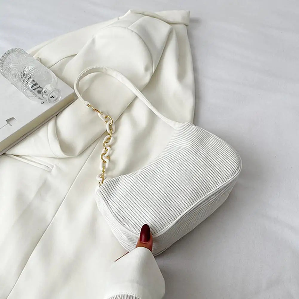Women's Mini Corduroy Shoulder Bag – Half Moon Purse Mini Shoulder Bag Axl
