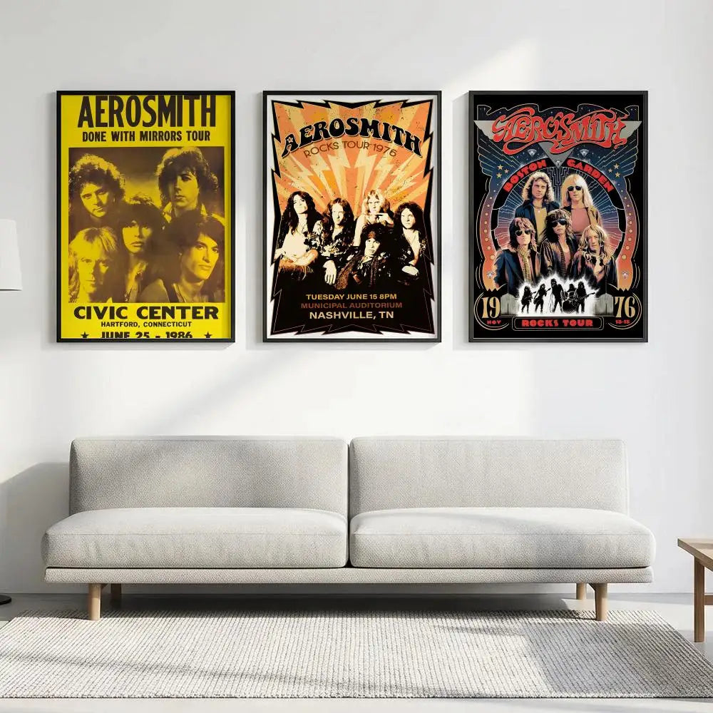 Aerosmith HD Wall Poster – Waterproof Sticky Music Art Decor Music Wall Poster Axl