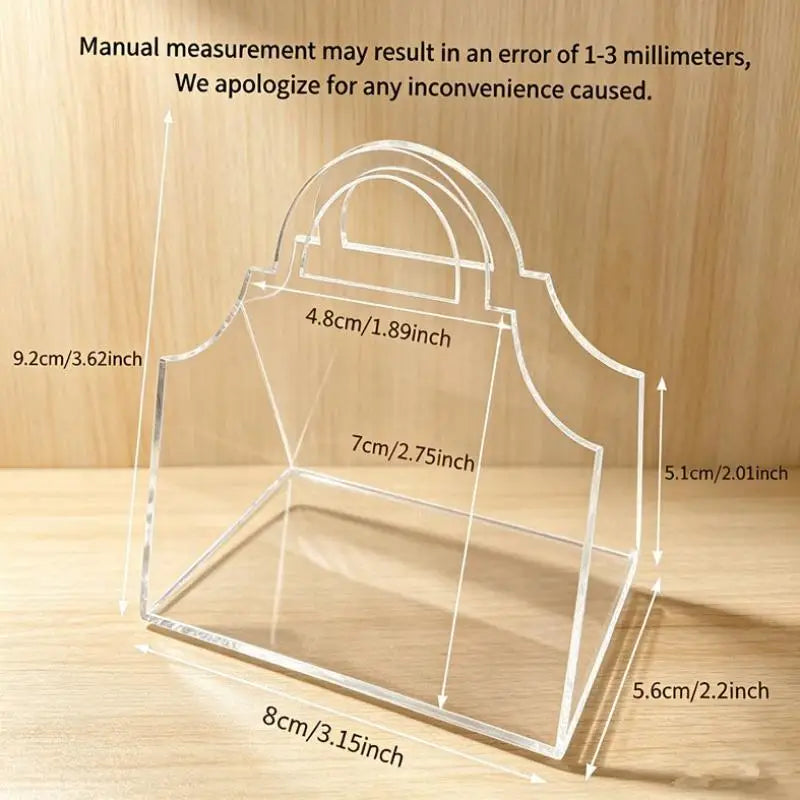 Clear Acrylic Handheld Gift Boxes Set of 5 – Transparent Storage Acrylic Gift Box Axl ONESIZE M