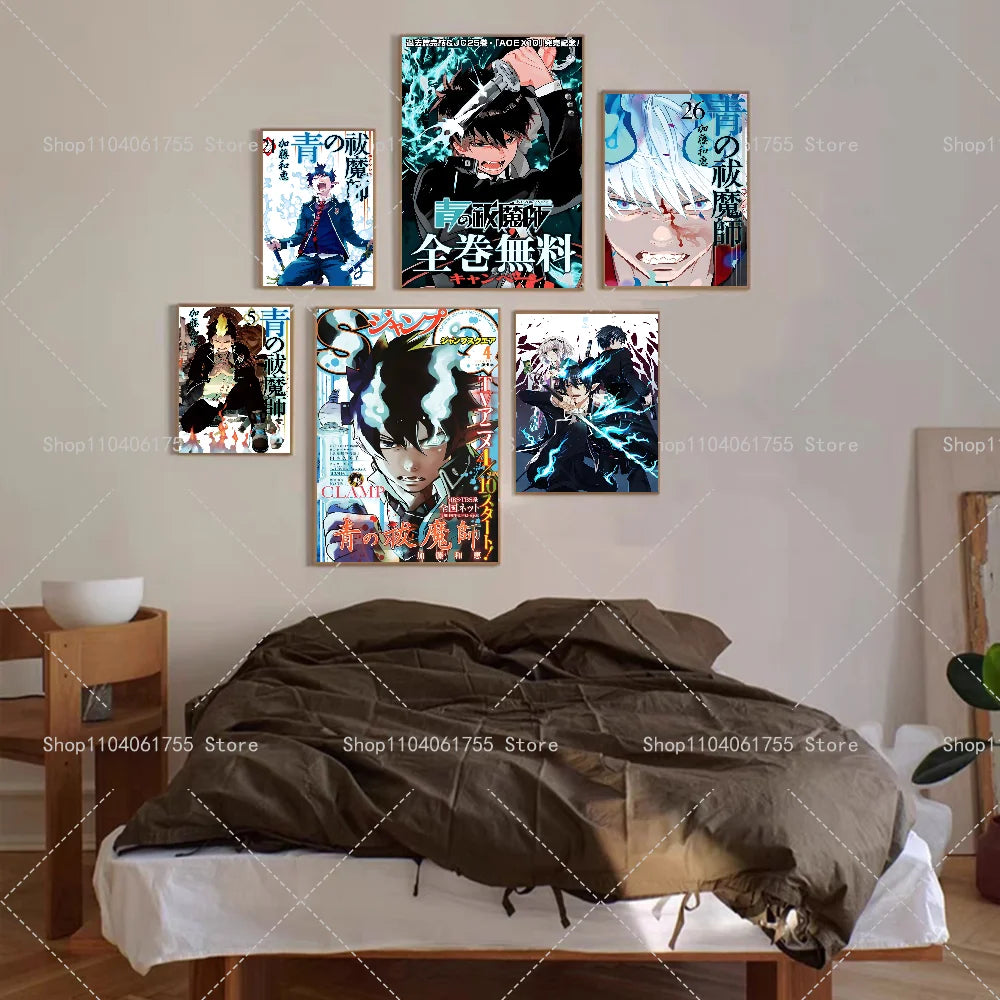 Blue Exorcist Anime Poster – Self-Adhesive Waterproof Wall Art Anime Wall Poster Axl