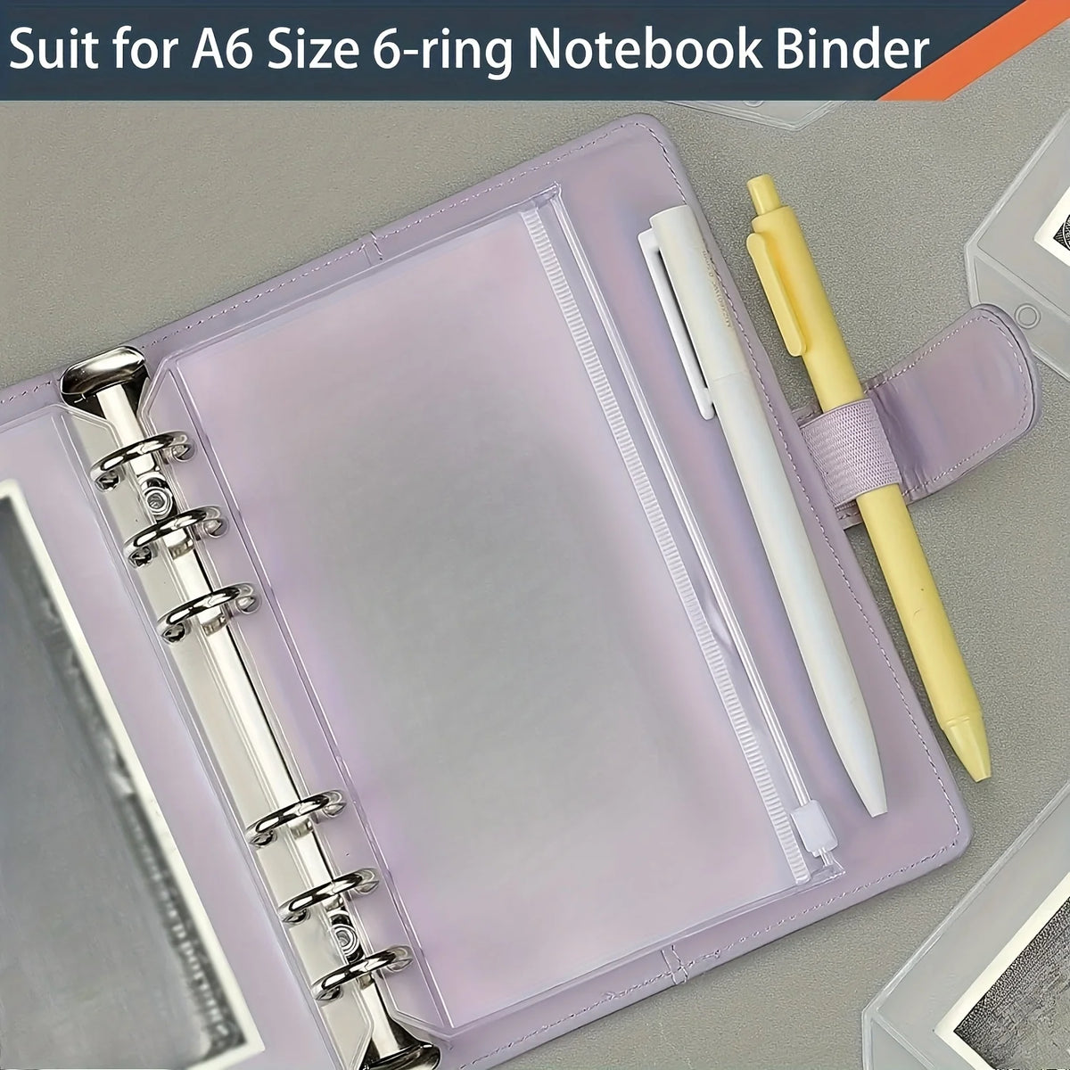 A6 Clear Zipper Pouches for 6-Ring Binders – 20 or 50 Pack Binder Zipper Pouches Axl