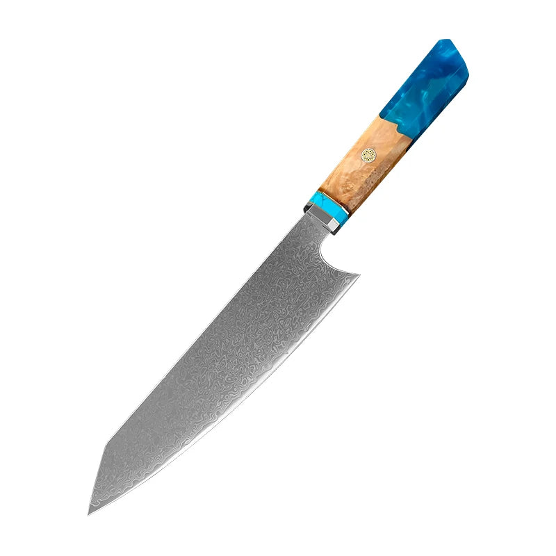 InLeung Damascus Steel Chef Knife – Handmade Japanese Kitchen Damascus Chef Knife Axl Cleaver Knife