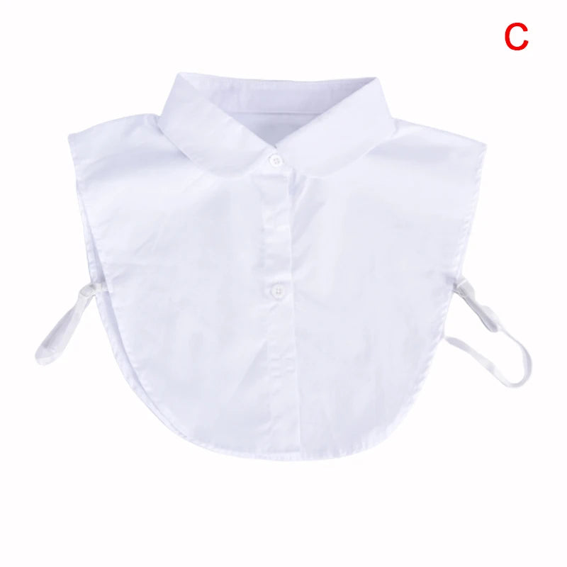 Detachable Fake Collar – Removable Lapel Accessory Women & Men Detachable Collar Axl C White