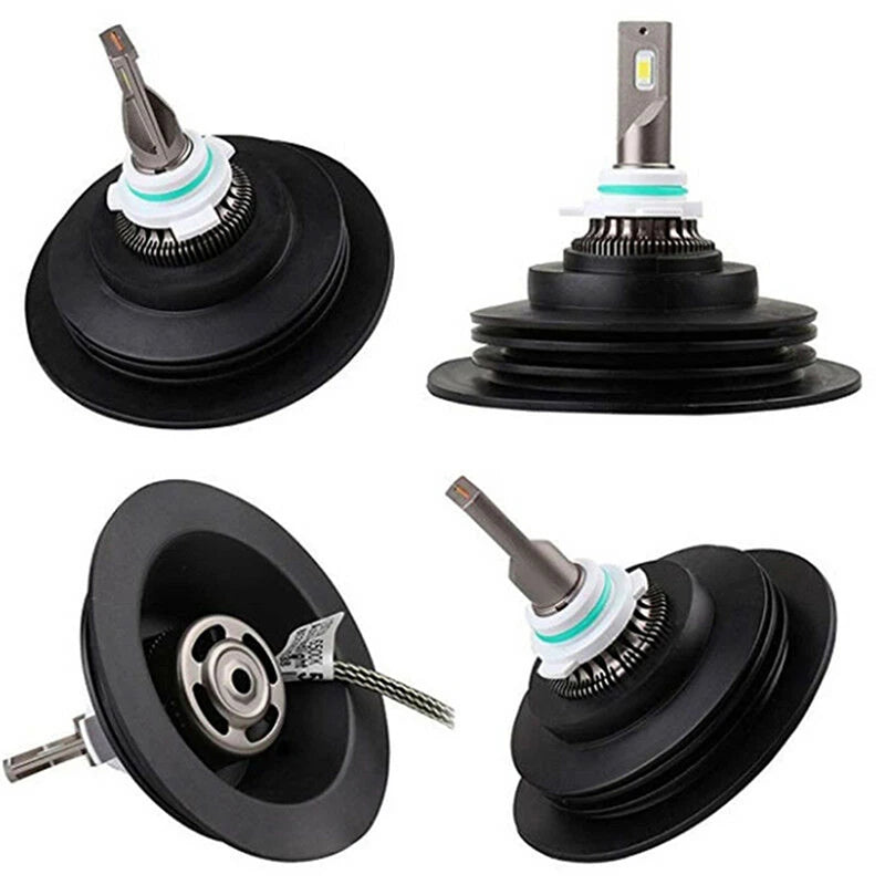 Rubber Dust Cover for Car Headlight – Universal LED Seal Cap Headlight Dust Cover Axl