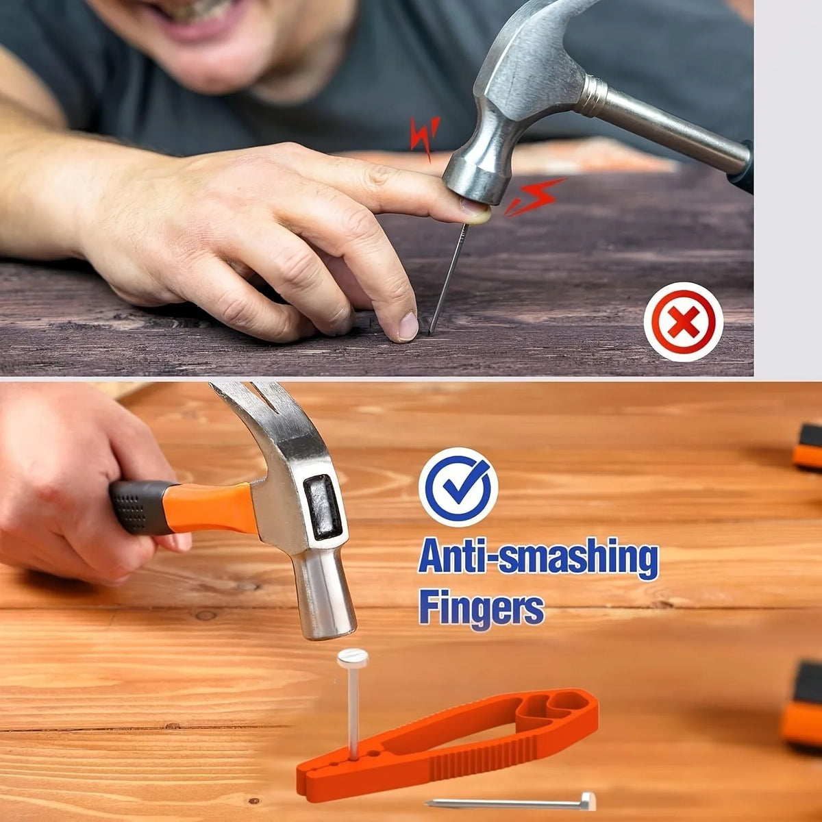 Portable Nail Fixer Tool – Sliding Joint Pliers for Woodworking Nail Holder Plier Axl