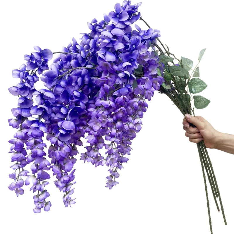 Artificial Silk Orchid Garland – Wedding & Home Wall Decor Artificial Flower Garland Axl PURPLE 1pc