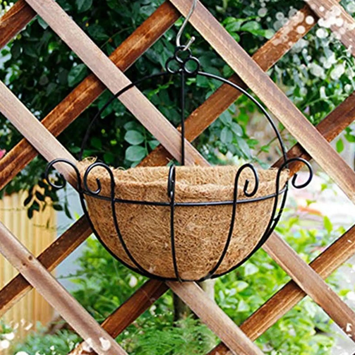 Coco Coir Round Hanging Basket Liner – Natural Coconut Fiber Hanging Basket Liner Axl