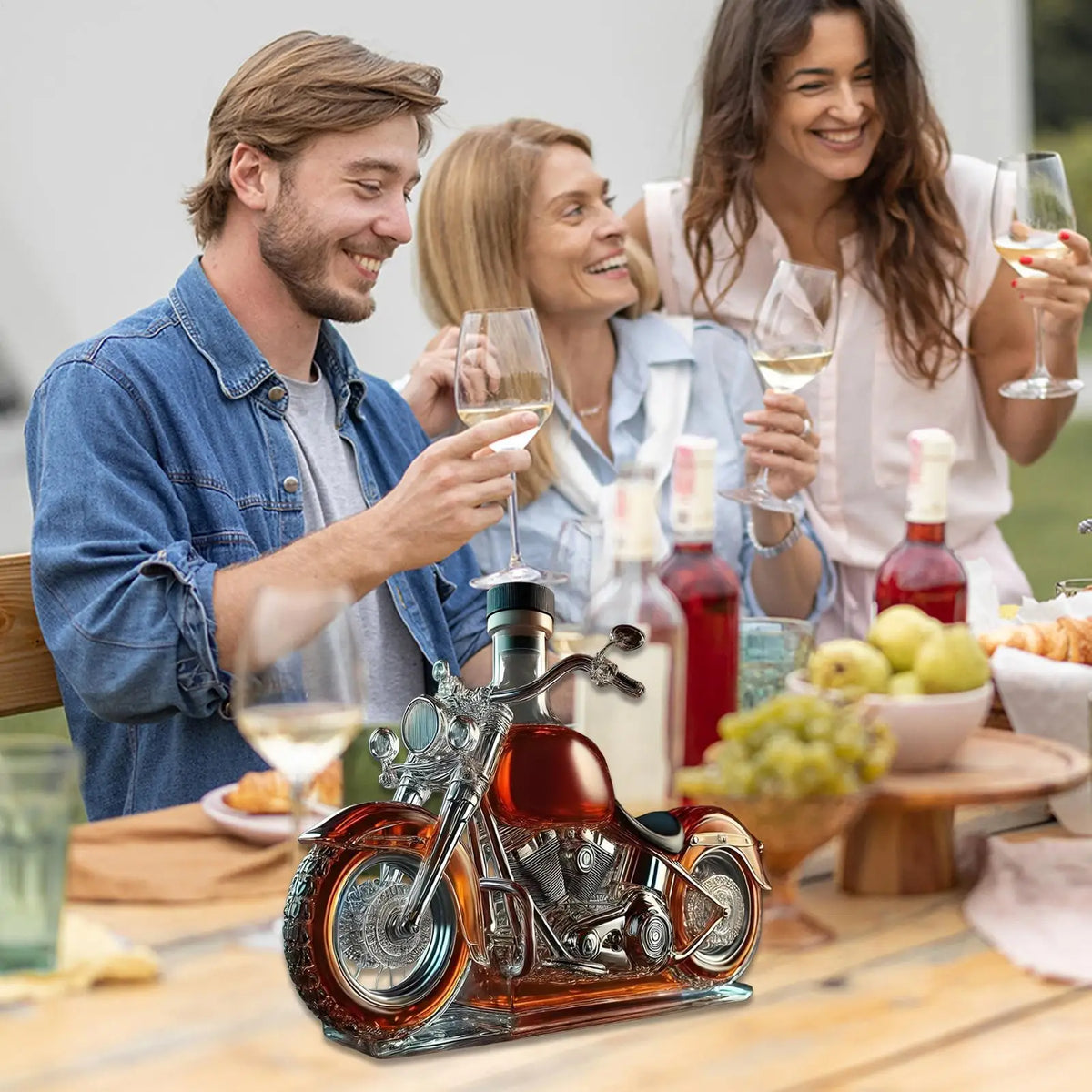 Motorcycle Glass Decanter – Whisky & Liquor Aerator Gift Glass Wine Decanter Axl