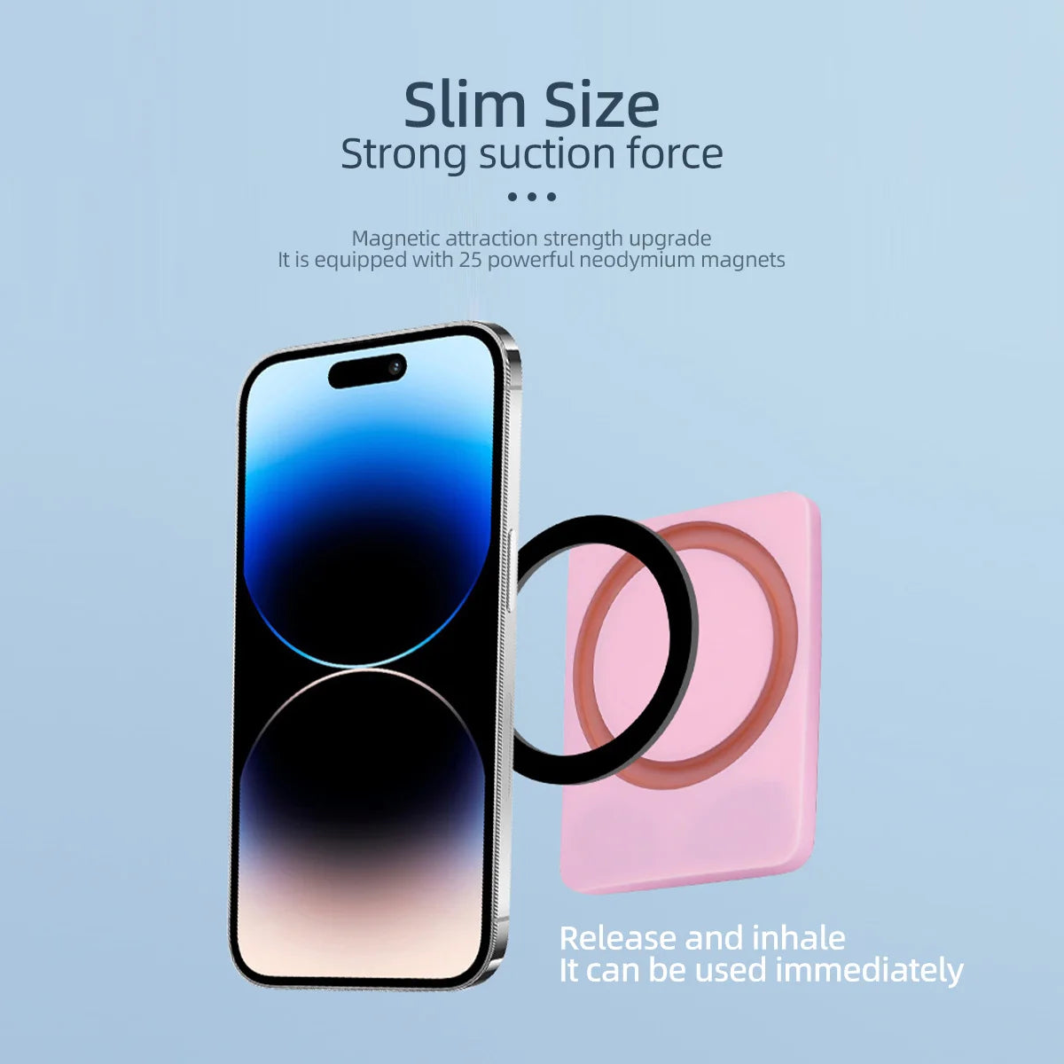 Magnetic Silicone Suction Cup Phone Holder – iPhone & Android Phone Suction Mount Axl