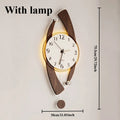 Nordic Minimalist Acrylic Wall Clock – Large Luminous Retro Wall Clock Axl Walnut colored Big