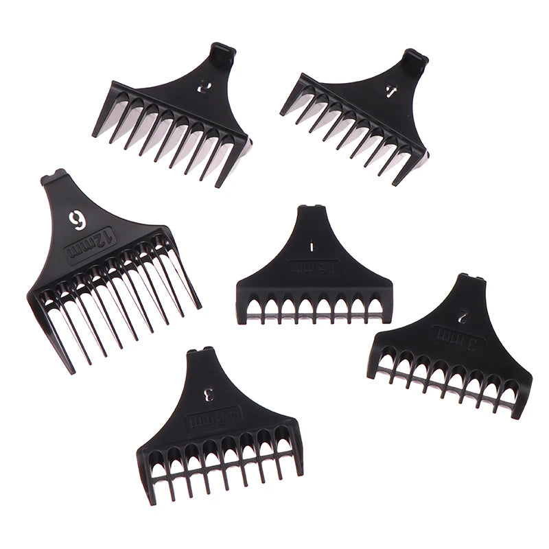 6-Pc Hair Trimmer Guide Comb Set – T9 Blade Guards 1.5–12mm Trimmer Guide Combs Axl