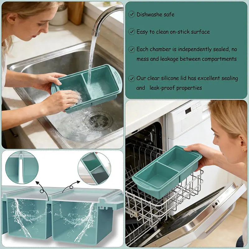 Large Silicone Ice Cube Tray with Lid – Soup Freezer Molds Silicone Freezer Tray Axl