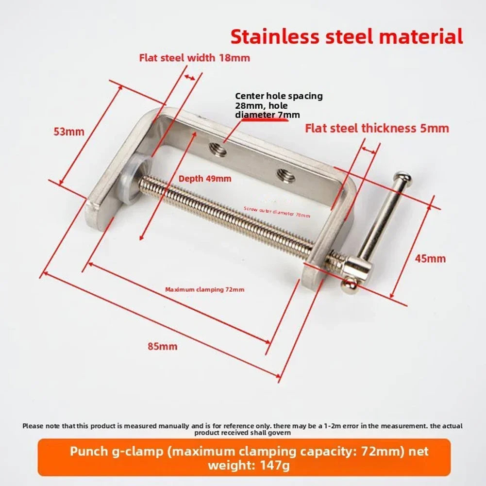 Heavy-Duty G-Clamp Deep Reach C Clamp – Wood & Metalworking Workshop Clamp Axl With holes 0-72mm China Mainland