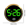 Mini Round LED Digital Car Dashboard Clock – Solar Powered Car Dashboard Clock Axl Green