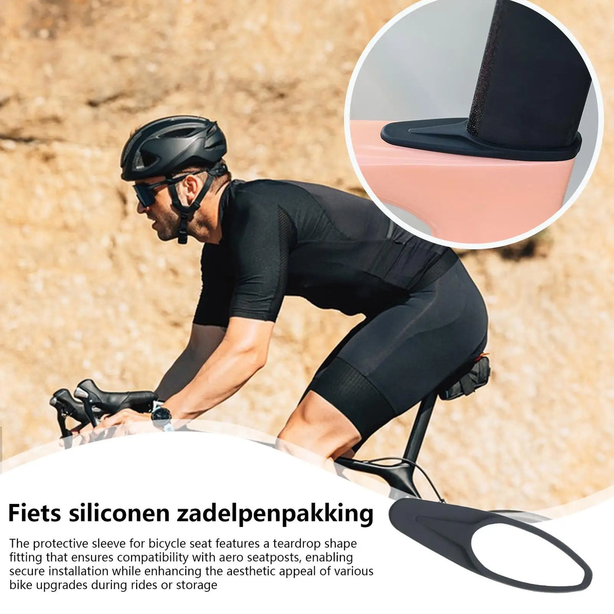 Bicycle Silicone Seatpost Waterproof Sealing Ring & Dust Cover Seatpost Sealing Ring Axl