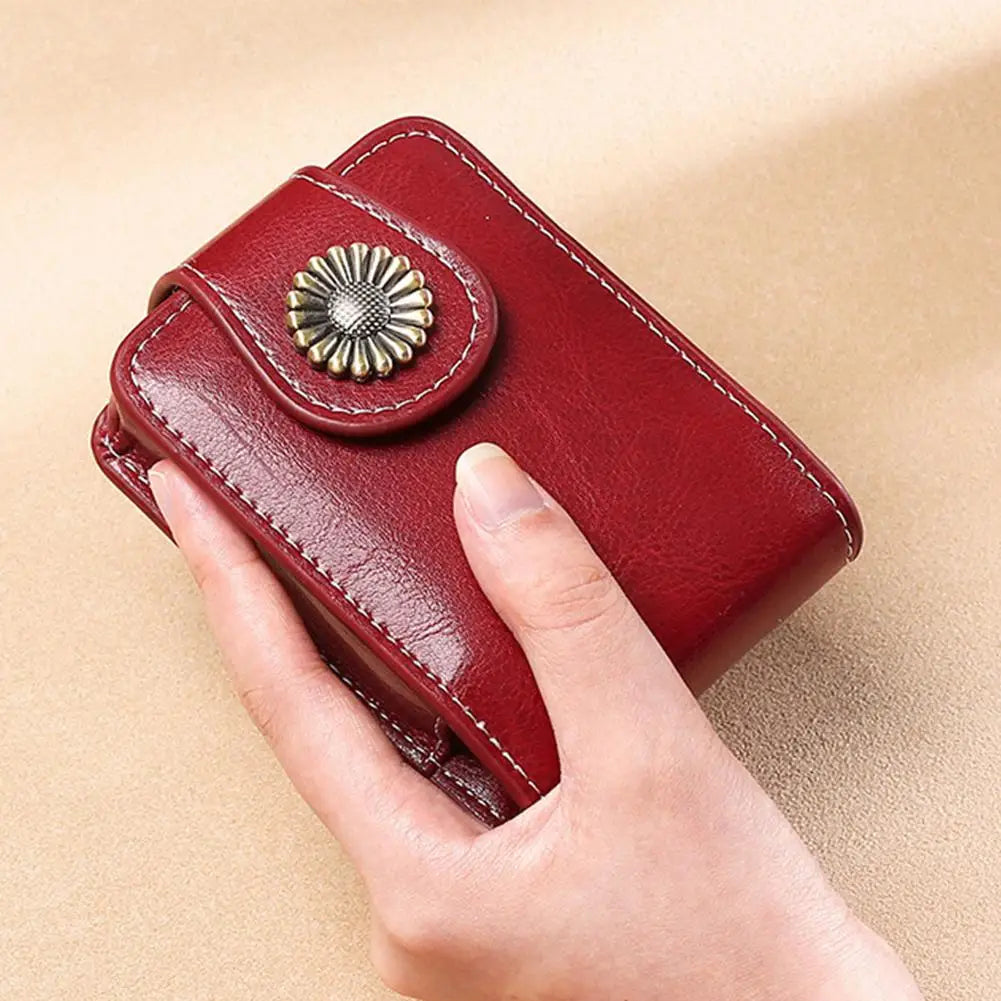 Mini Leather Lipstick Bag with Mirror – Portable Makeup Case Cosmetic Makeup Bag Axl