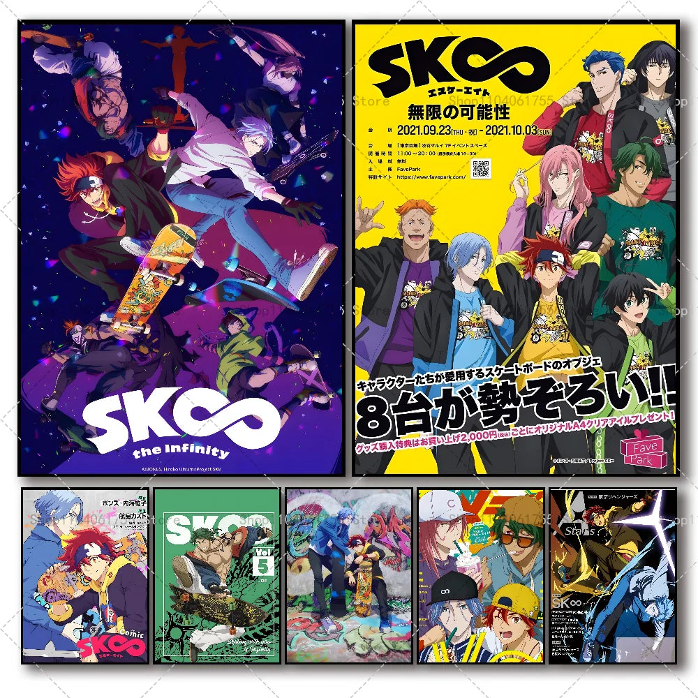 Sk8 the Infinity Anime Poster – Self-Adhesive Waterproof Sticker Anime Wall Poster Axl