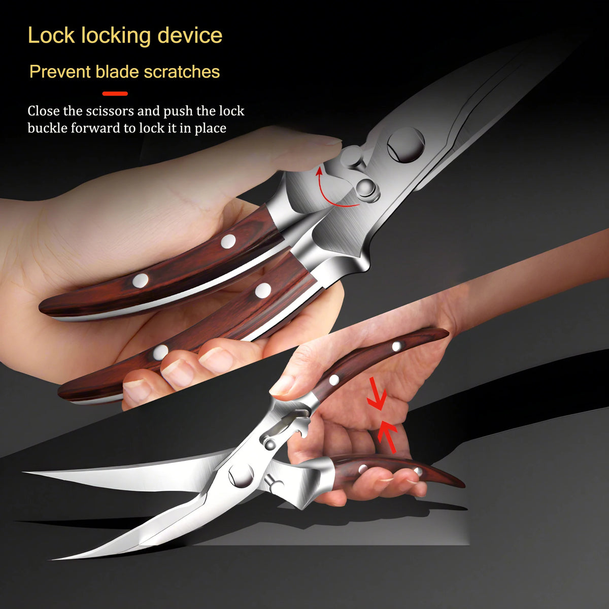 Multi-Functional Kitchen Scissors – Non-Slip BBQ Shears Kitchen Scissors Axl