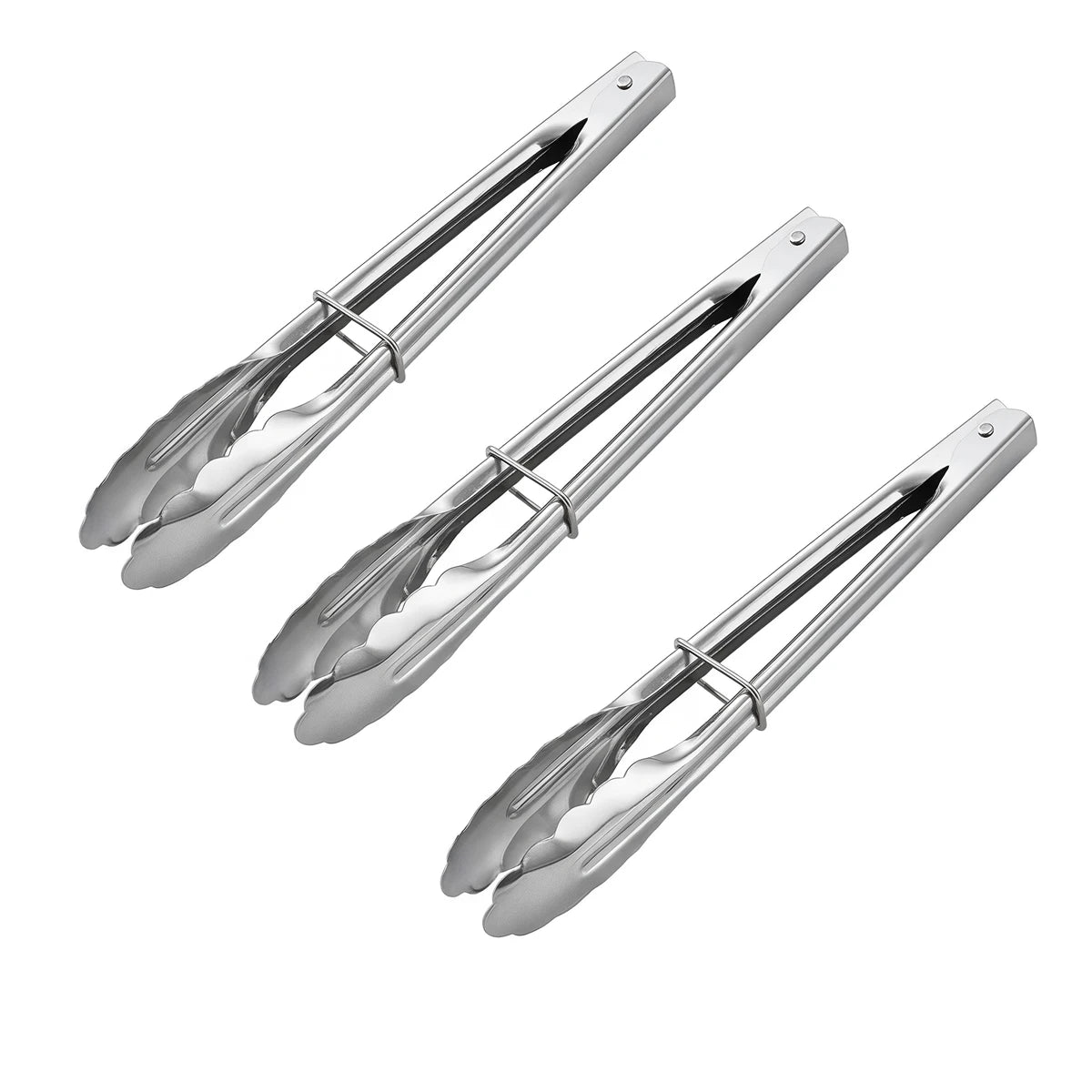 Stainless Steel Kitchen Tongs – BBQ, Grill & Buffet Use Kitchen Tongs Axl 3pcs food tongs