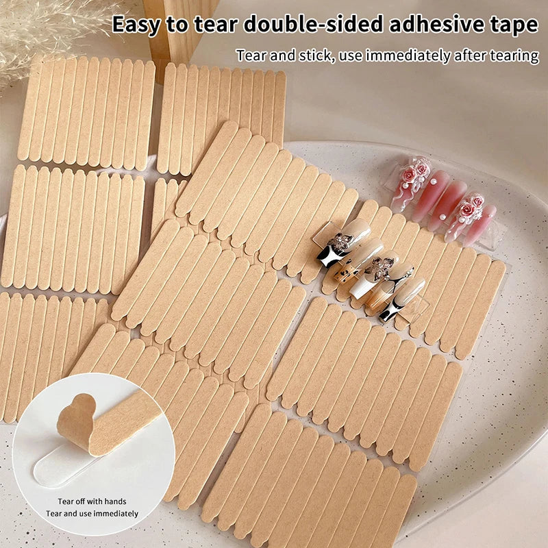 Double-Sided Nail Display Adhesive Tape Dots – 60/66 Pcs Nail Art Adhesive Axl