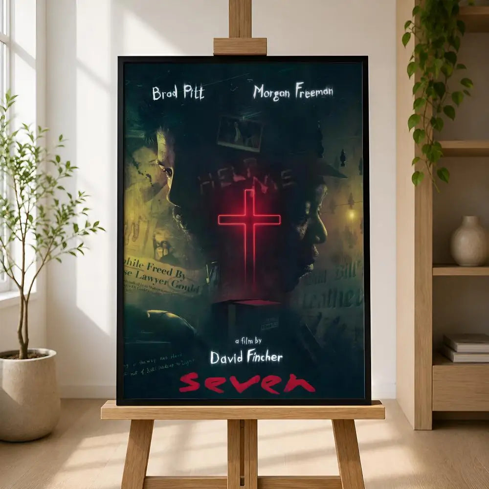 Se7en Movie Poster – Waterproof Peel & Stick PVC Wall Art Movie Wall Poster Axl