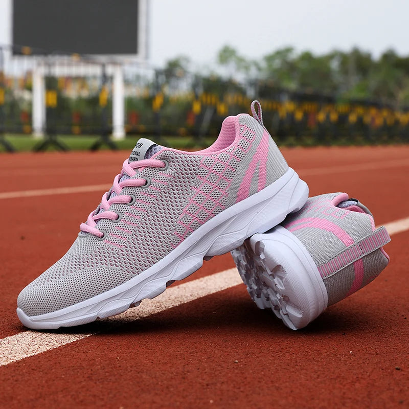 Women's Mesh Running Sneakers – Lightweight & Breathable Women's Running Shoes Axl Grey pink 42