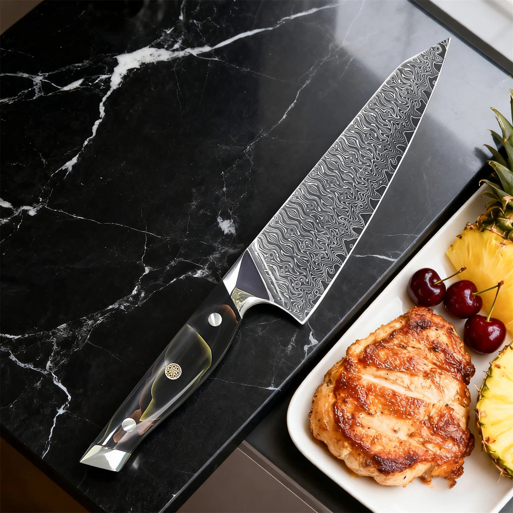 Kiritsuke Chef Knife – Sharp Stainless Steel Non-Slip Handle Kiritsuke Kitchen Knife Axl Kiritsuke Knife