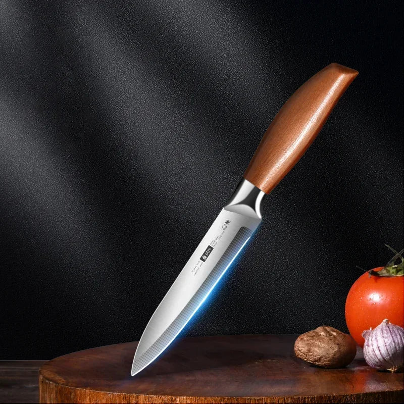 Stainless Steel Butcher Knife – Sharp Chef's Cleaver Wood Handle Kitchen Butcher Knife Axl Paring knife
