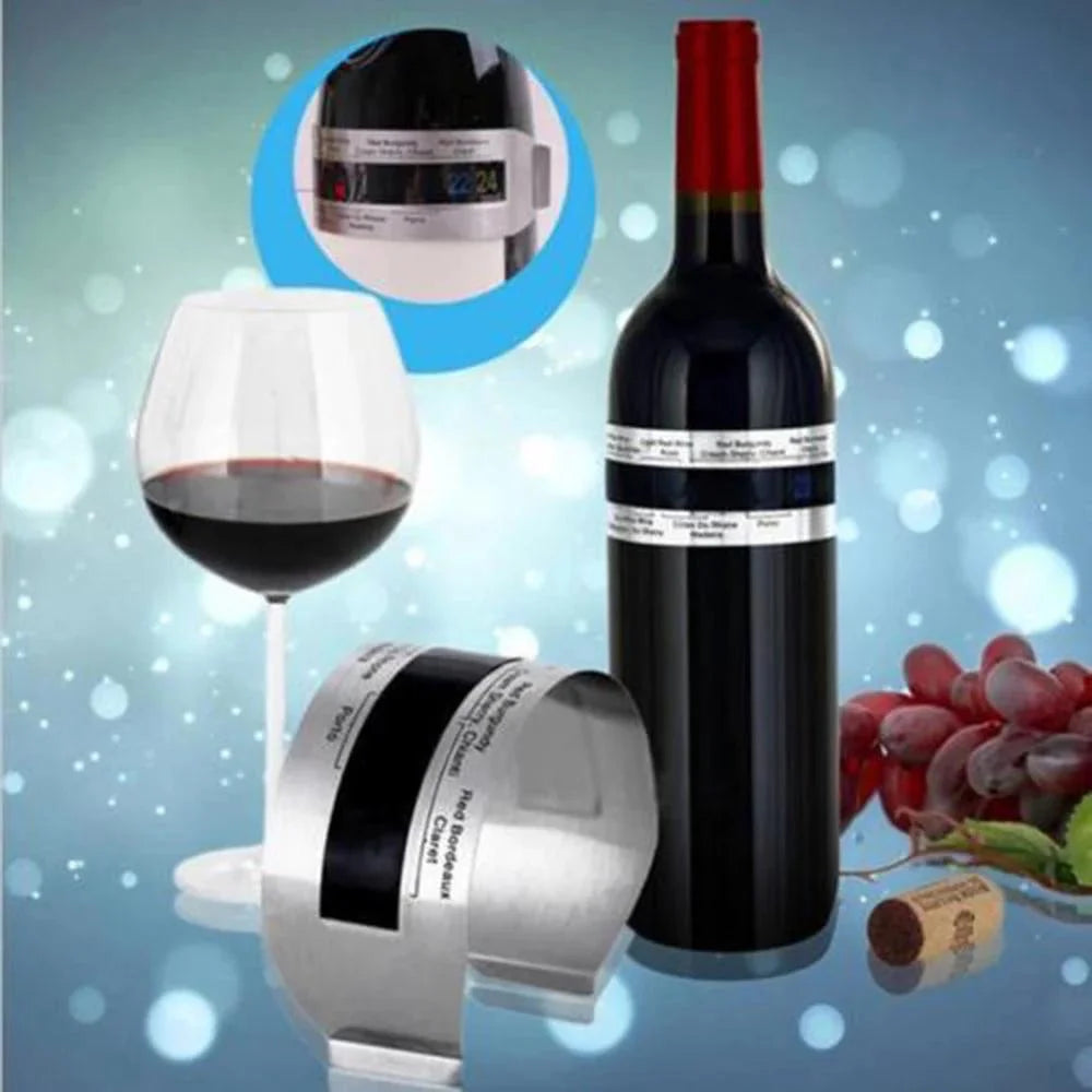 LCD Wine Bottle Collar Thermometer – Snap Clip for Champagne Wine Bottle Thermometer Axl