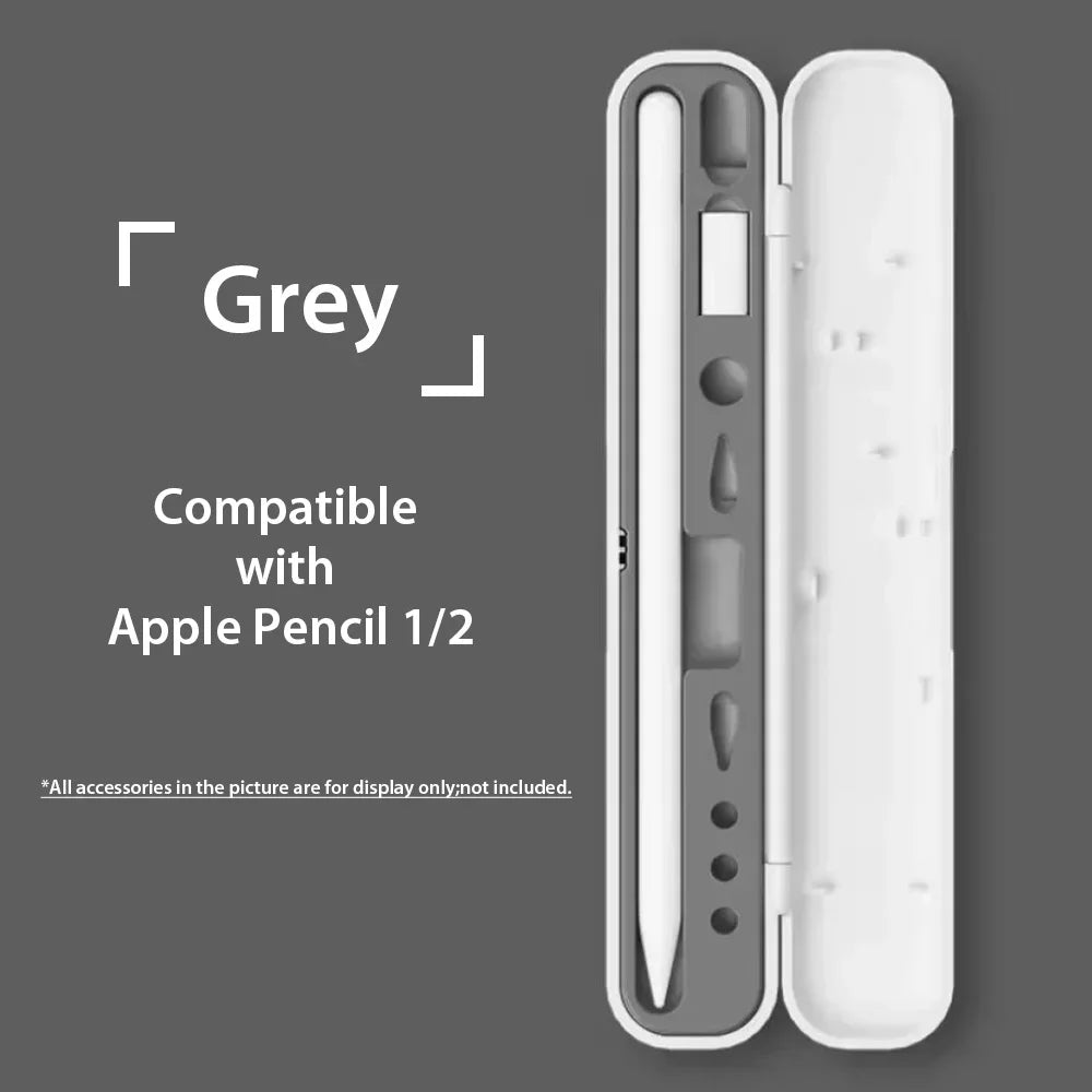 Apple Pencil Case & Holder – Storage Box for iPad Accessories Pencil Storage Case Axl Grey