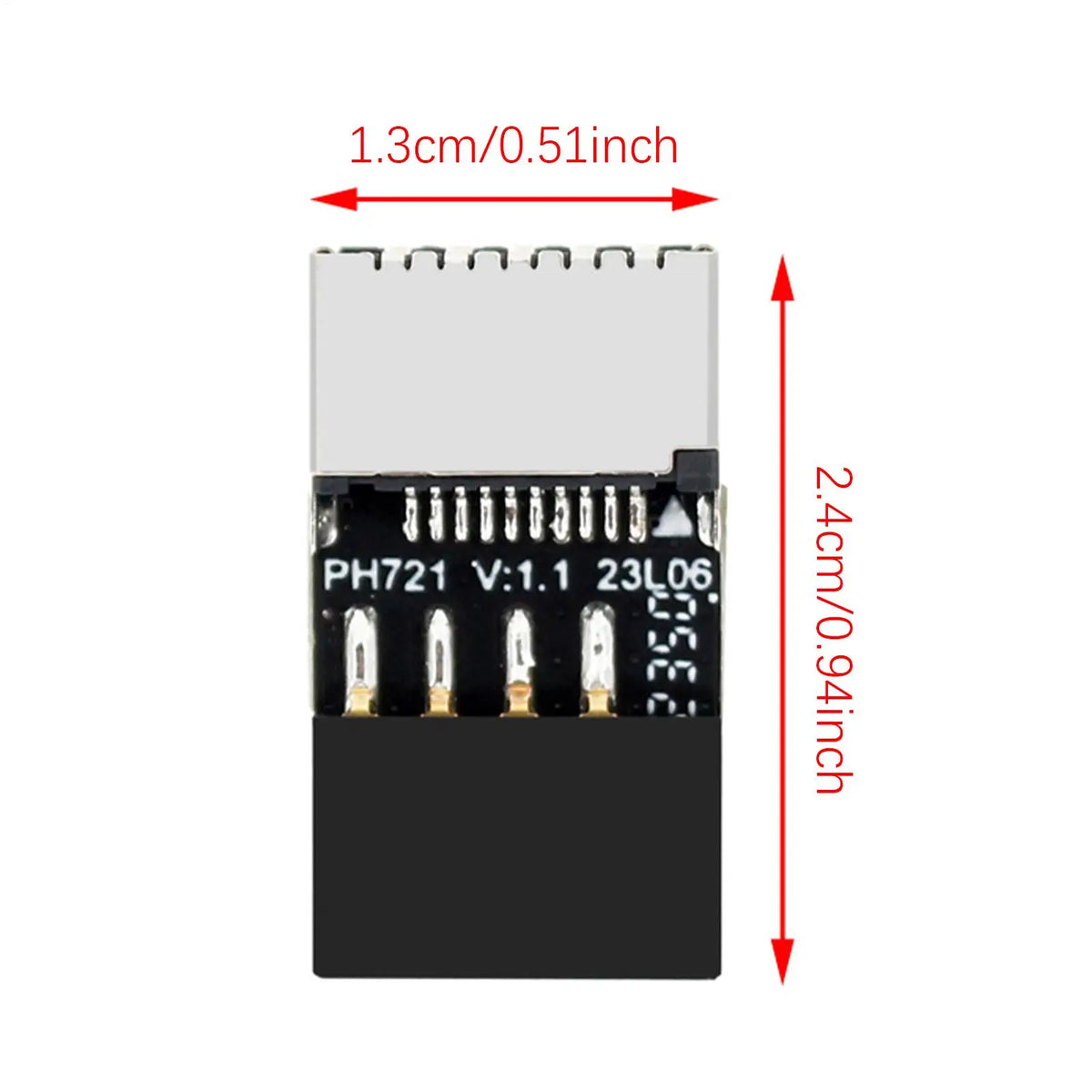 USB 2.0 Header to Type-E USB-C Motherboard Adapter Motherboard USB Adapter Axl