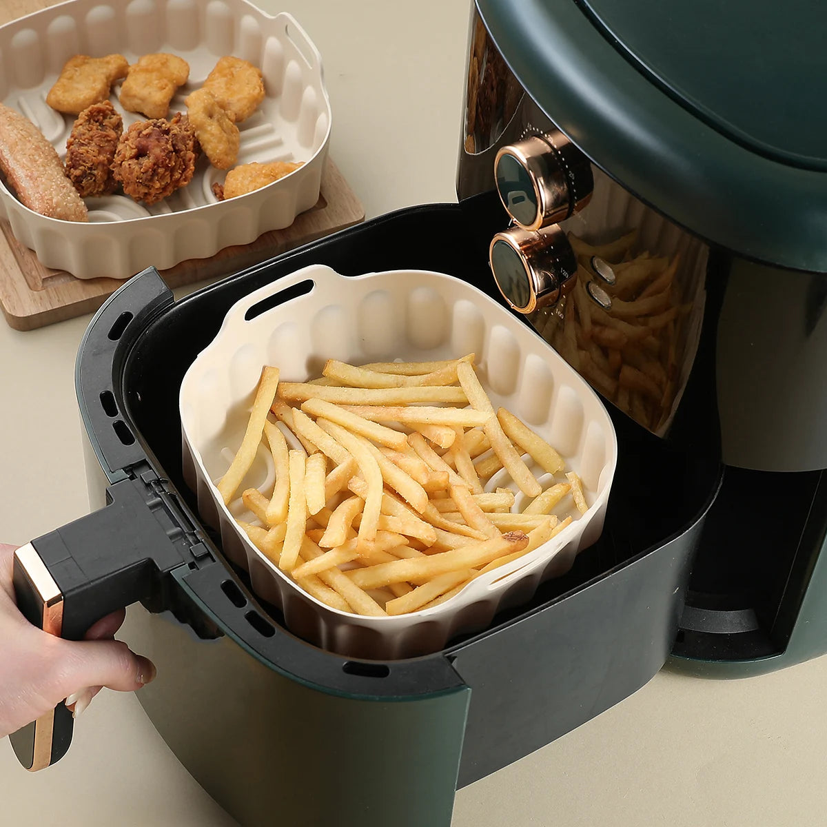 Air Fryer Silicone Tray – Oven Baking Liner & Basket Pad Silicone Baking Liner Axl